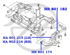 Рычаг подвески HANSE HA 802 216