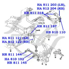 Рычаг подвески HANSE HA 812 111