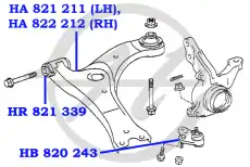 Рычаг подвески HANSE HA 822 208