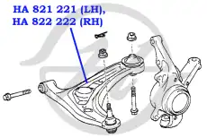 Рычаг подвески HANSE HA 822 220