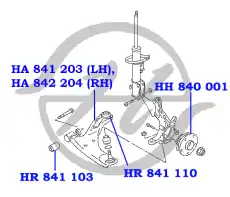 Рычаг подвески HANSE HA 842 202