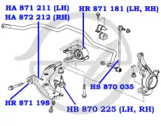 Рычаг подвески HANSE HA 871 211