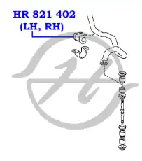 Втулка стабилизатора HR 821 401 HANSE