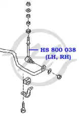 HS 800 037 - Hanse Тяга переднего стабилизатора, лев/прав.