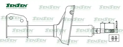 Аморт. перед. газ Renault Clio II 42130714 SENSEN