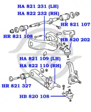 Рычаг подвески HANSE HA 821 229