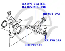 Рычаг подвески HANSE HA 872 214