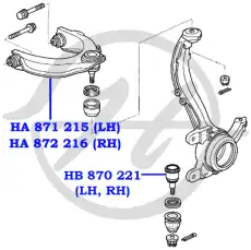 Рычаг подвески HANSE HA 872 214