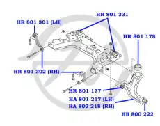 Рычаг подвески HANSE HA 801 217