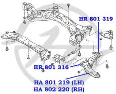 Рычаг подвески HANSE HA 801 217