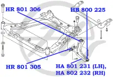 Рычаг подвески HANSE HA 801 225