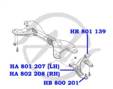 Рычаг подвески HANSE HA 802 208