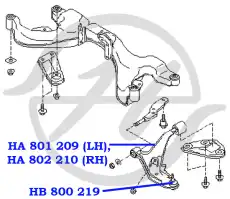 Рычаг подвески HANSE HA 802 208