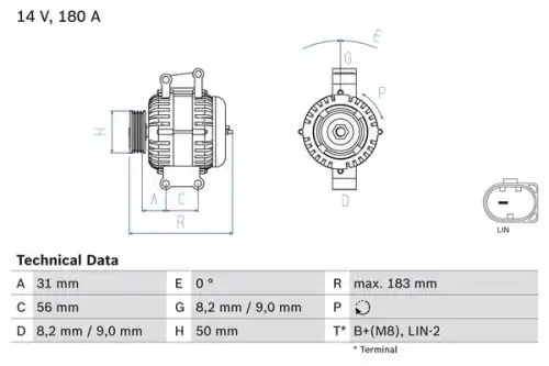 Генератор BOSCH 0 986 083 660