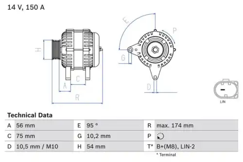 Генератор BOSCH 0 986 083 700