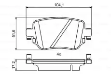 Тормозные колодки дисковые BOSCH 0 986 494 797