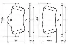 Тормозные колодки дисковые BOSCH 0 986 494 771