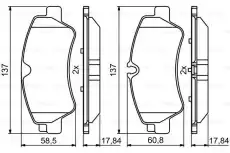 Тормозные колодки дисковые BOSCH 0 986 494 796