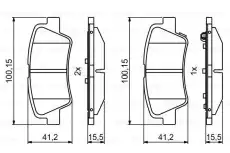Тормозные колодки дисковые BOSCH 0 986 494 768