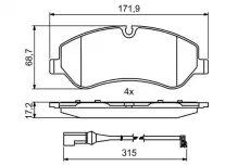 Тормозные колодки дисковые BOSCH 0 986 494 844