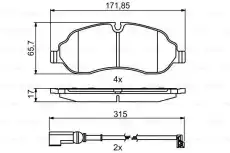 Тормозные колодки дисковые BOSCH 0 986 494 845