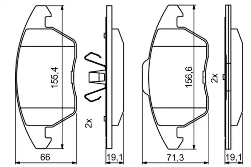 Тормозные колодки дисковые BOSCH 0 986 494 877