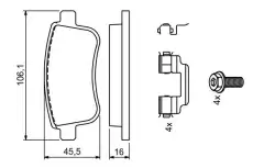 Тормозные колодки дисковые BOSCH 0 986 494 735