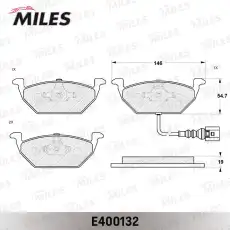 Тормозные колодки дисковые передняя ось MILES E400132