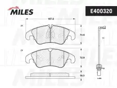 Тормозные колодки дисковые передняя ось MILES E400320