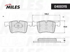 Тормозные колодки дисковые MILES E400315