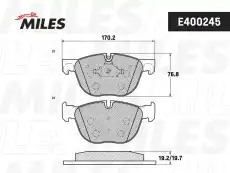 Тормозные колодки дисковые передняя ось MILES E400245