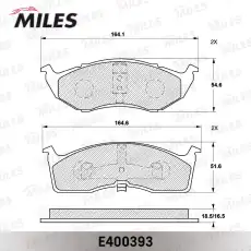 Тормозные колодки дисковые передняя ось MILES E400393