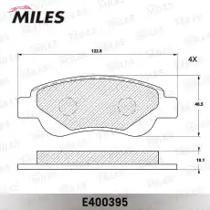Тормозные колодки дисковые передняя ось MILES E400395