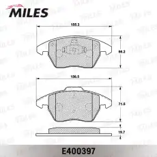 Тормозные колодки дисковые передняя ось MILES E400397