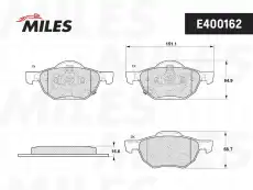 Тормозные колодки дисковые передняя ось MILES E400162