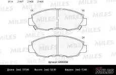 Тормозные колодки дисковые передняя ось MILES E400359