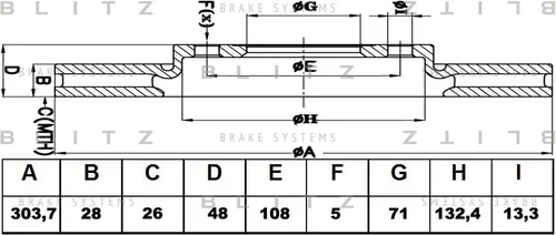 Тормозной диск BLITZ BS0439