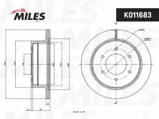 Тормозной диск MILES K011683