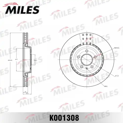 Тормозной диск MILES K001308