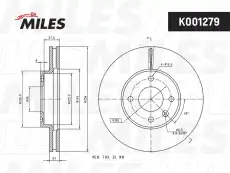 Тормозной диск MILES K001279