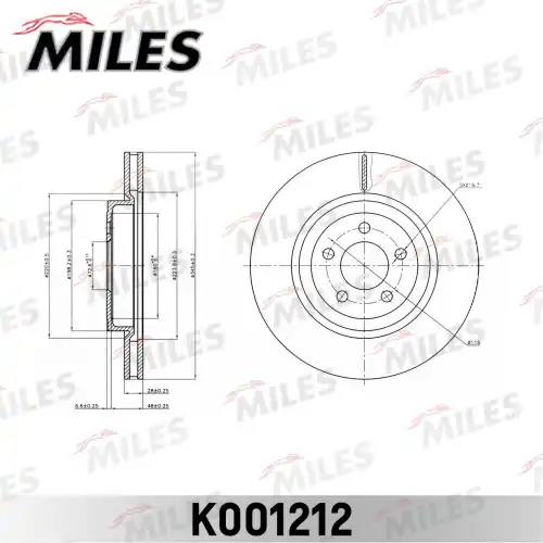Тормозной диск MILES K001212