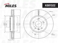 Тормозной диск MILES K001322