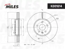 Тормозной диск MILES K001614