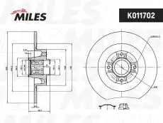 Тормозной диск MILES K011702