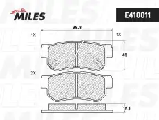 Тормозные колодки дисковые MILES E410011