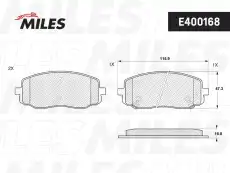 Тормозные колодки дисковые MILES E400168