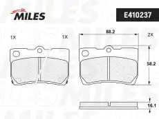 Тормозные колодки дисковые MILES E410237