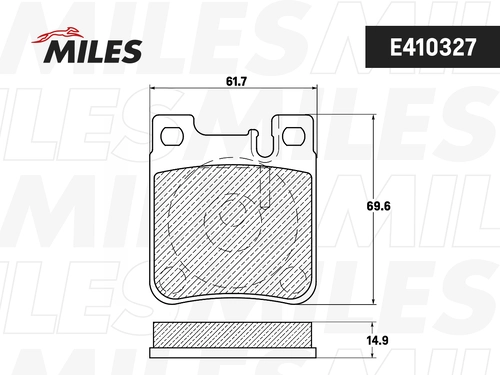Тормозные колодки дисковые задняя ось MILES E410327