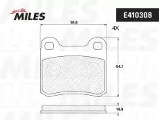Тормозные колодки дисковые MILES E410308