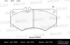 Тормозные колодки дисковые передняя ось MILES E400314